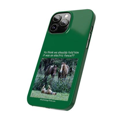 Electric Fence      Green Slim Phone Case