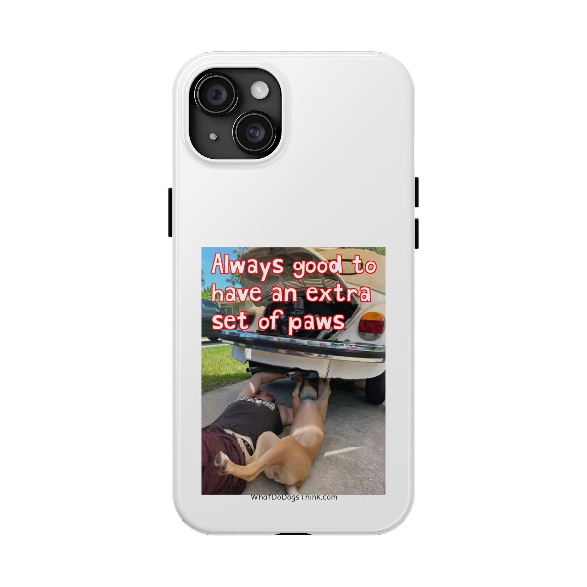 Extra Paw    White Tough Phone Cases