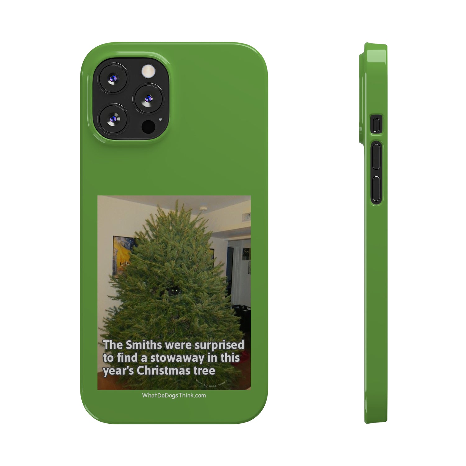 Stowaway Cat      Green Slim Phone Case