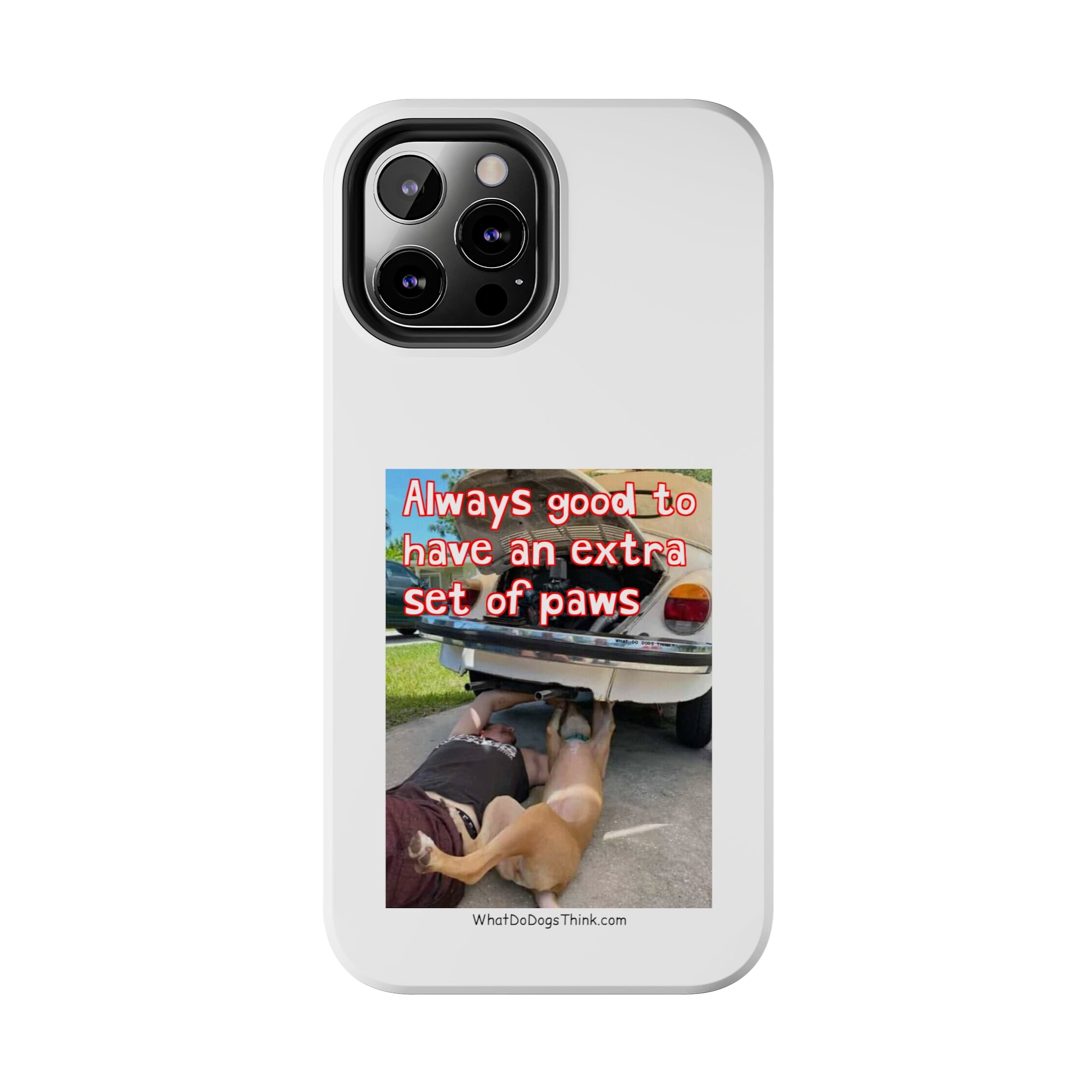 Extra Paw    White Tough Phone Cases