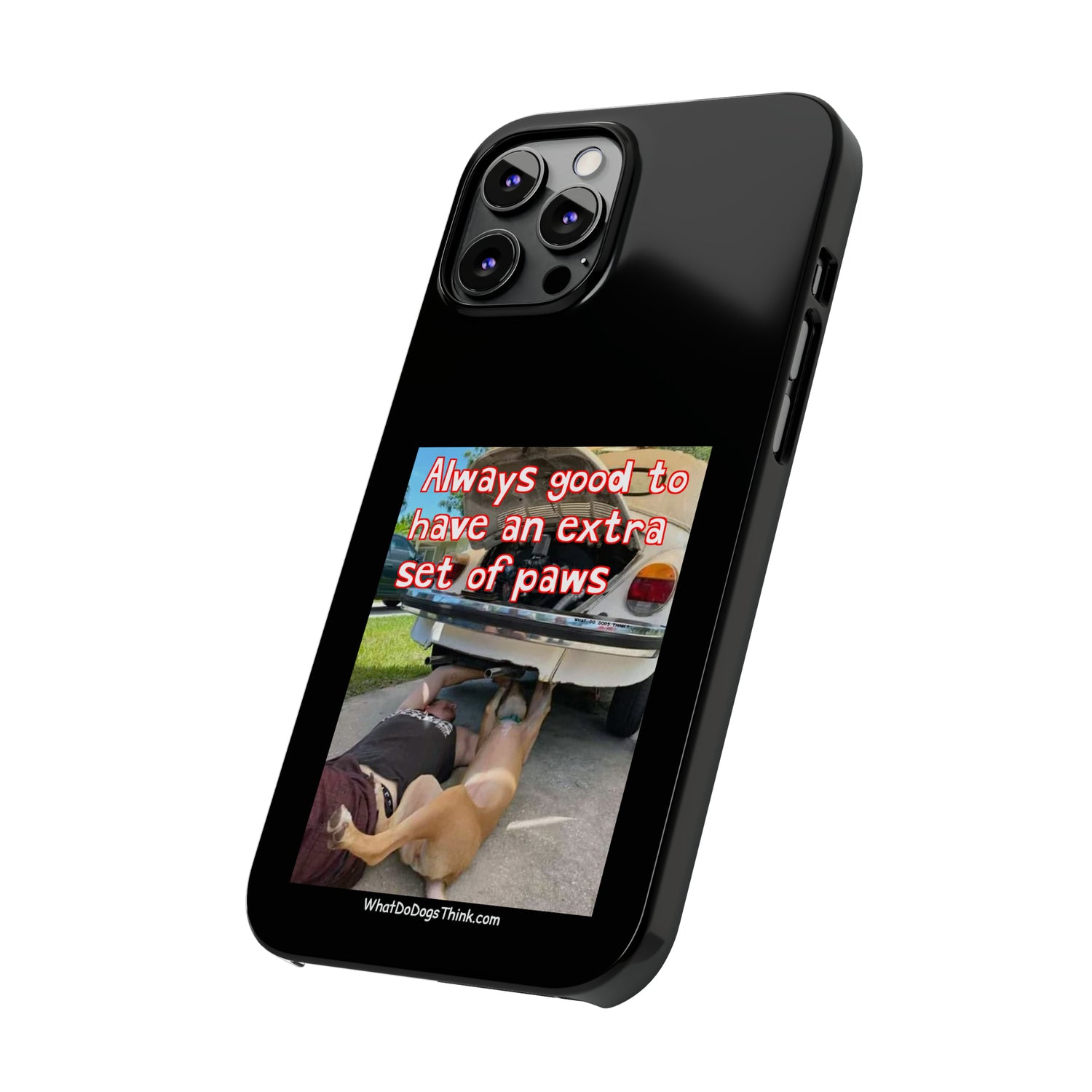 Extra Paws      Black Slim Phone Case