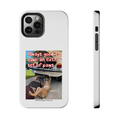 Extra Paw    White Tough Phone Cases