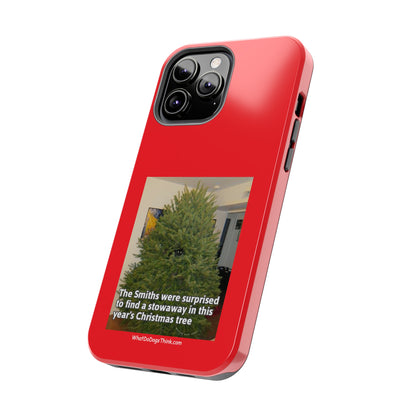 Stowaway Cat Red  Tough Phone Cases