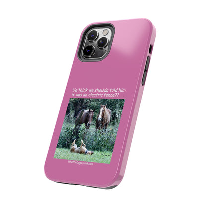 Electric Fence   Pink Tough Phone Cases