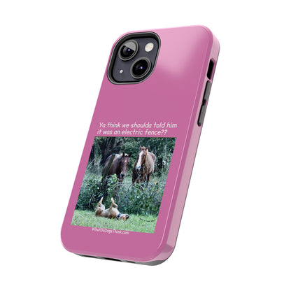 Electric Fence   Pink Tough Phone Cases