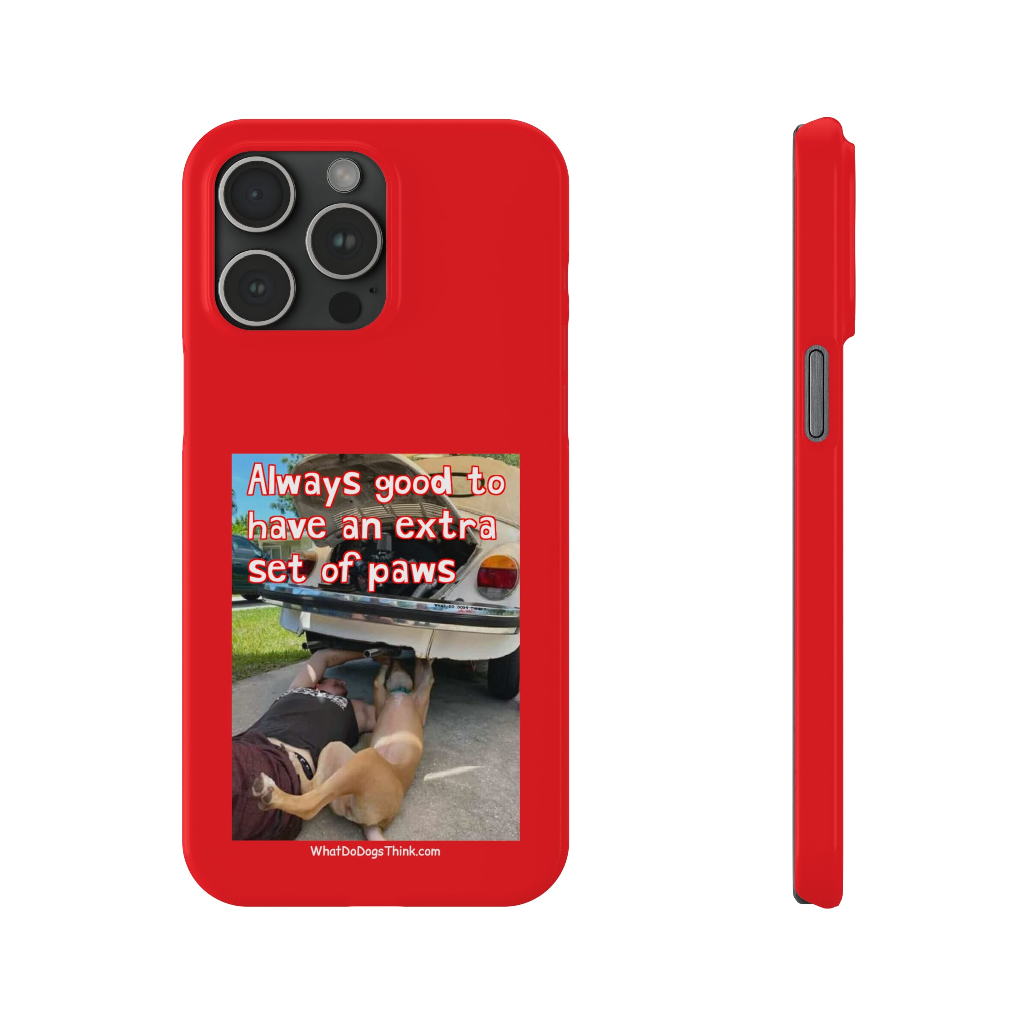 Extra Paws      Red Slim Phone Case