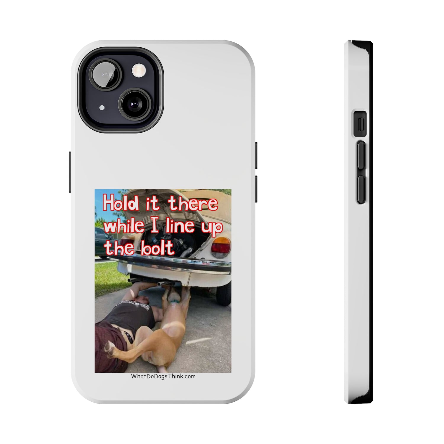 Hold it    White Tough Phone Cases