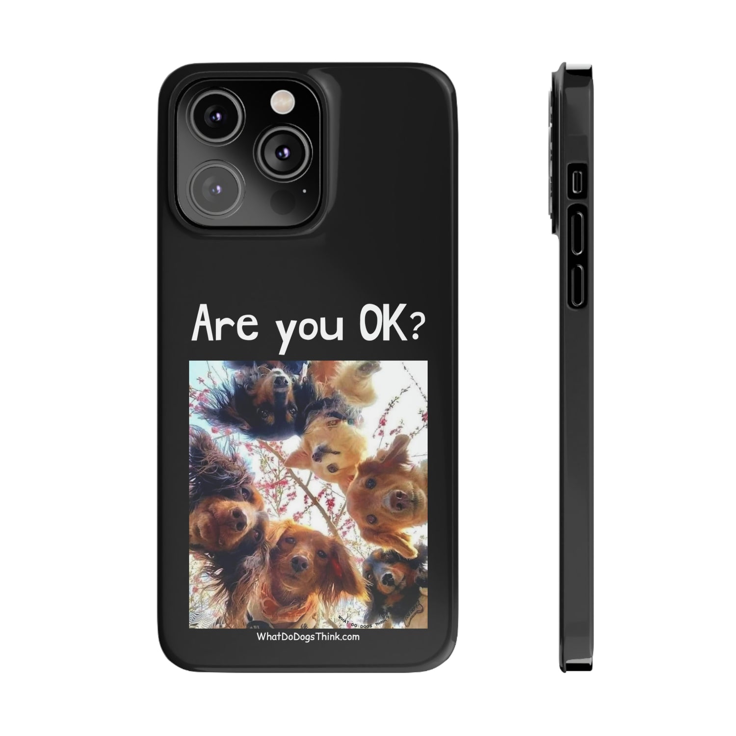 Are you OK?     Black Slim Phone Cases