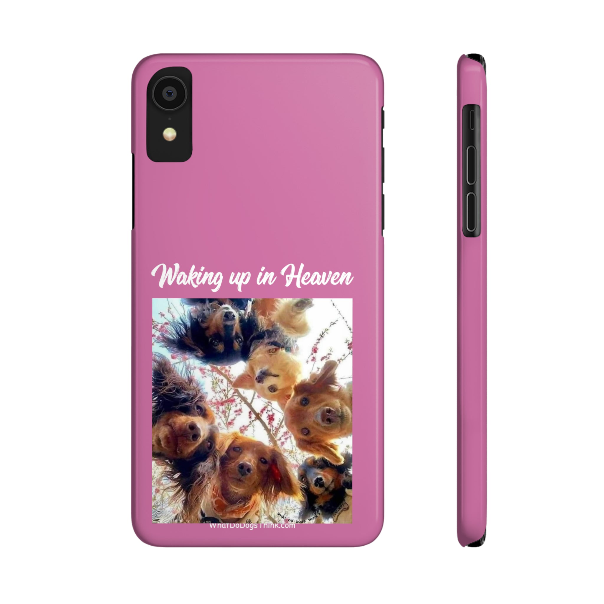 Waking Up In Heaven     Pink Slim Phone Cases