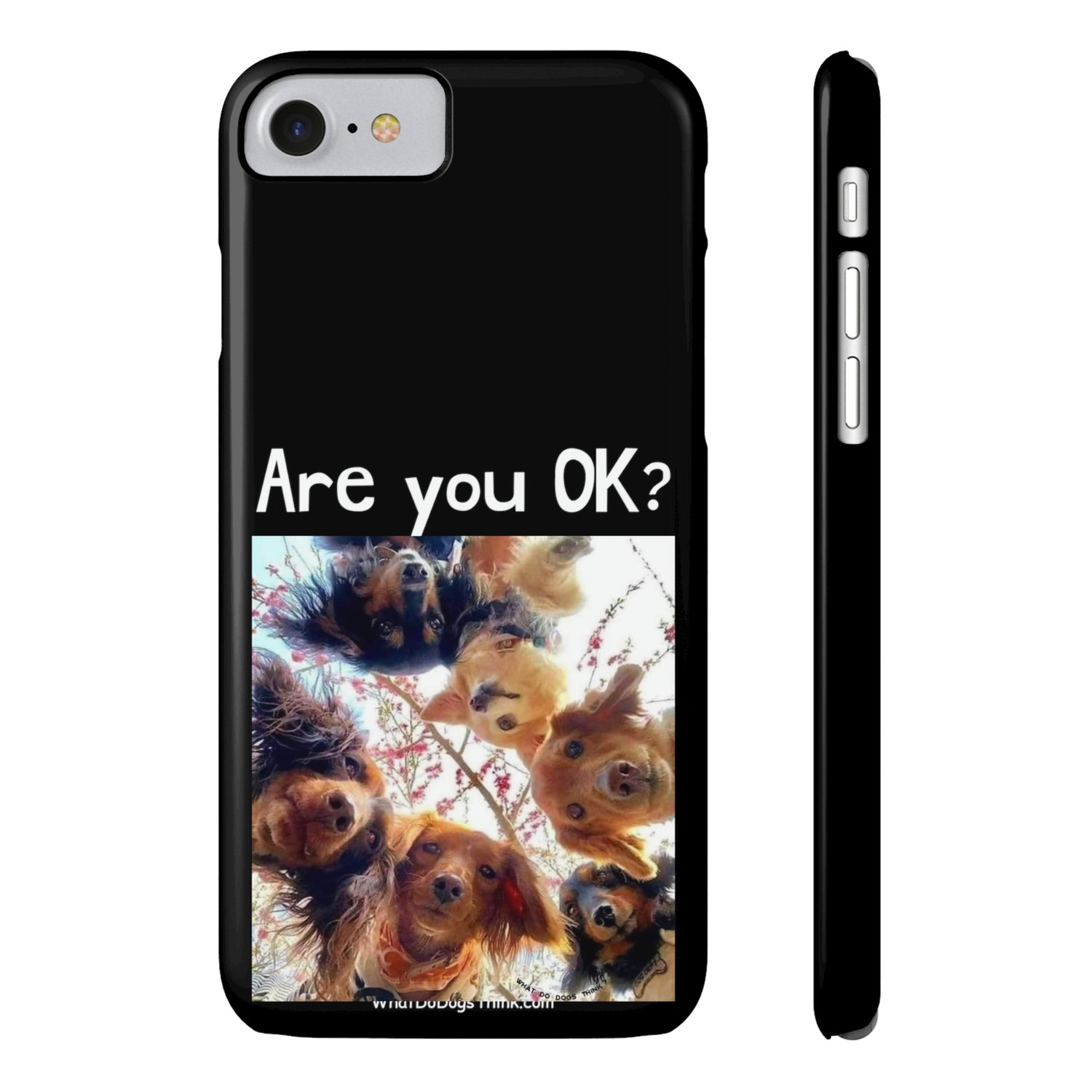 Are you OK?     Black Slim Phone Cases