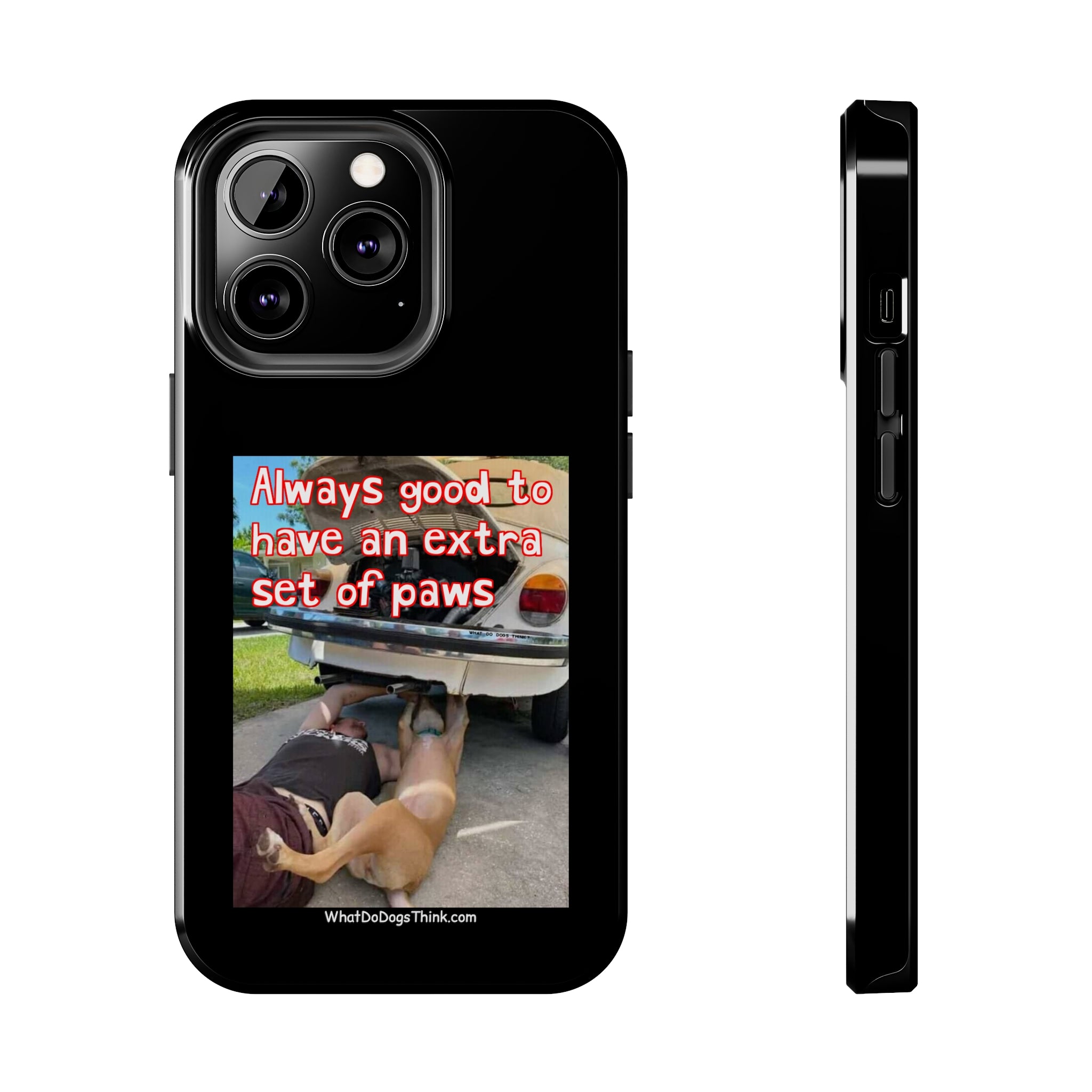 Extra Paw    Black Tough Phone Cases