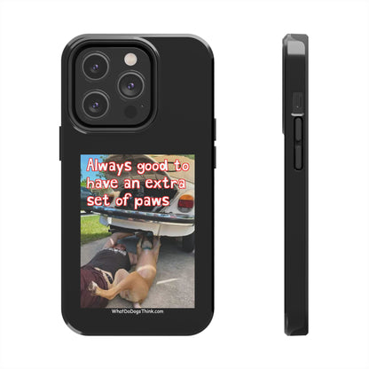 Extra Paw    Black Tough Phone Cases