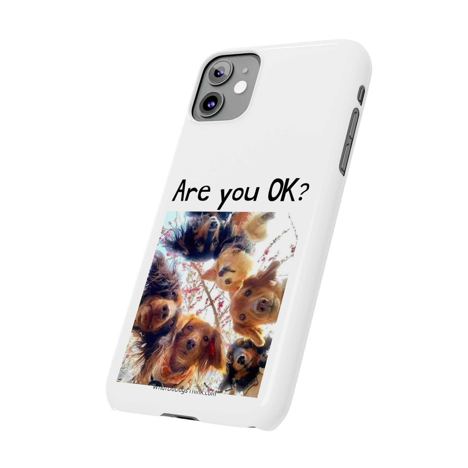 Are you OK?     White Slim Phone Cases