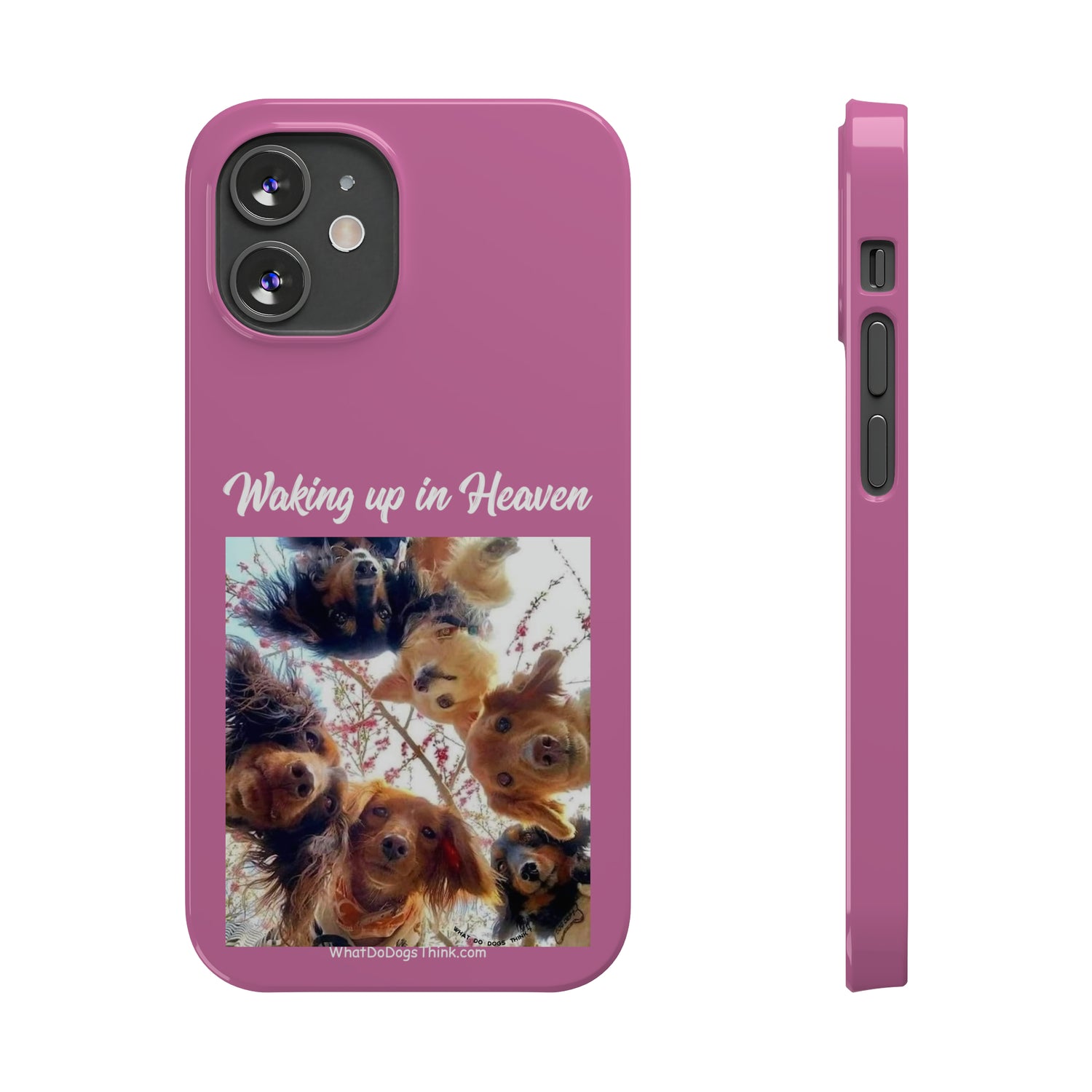 Waking Up In Heaven     Pink Slim Phone Cases