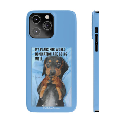 World Domination     Blue Slim Phone Cases