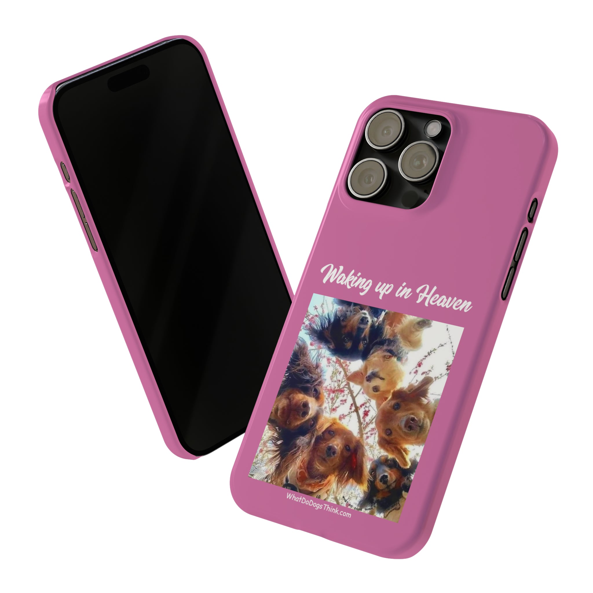 Waking Up In Heaven     Pink Slim Phone Cases