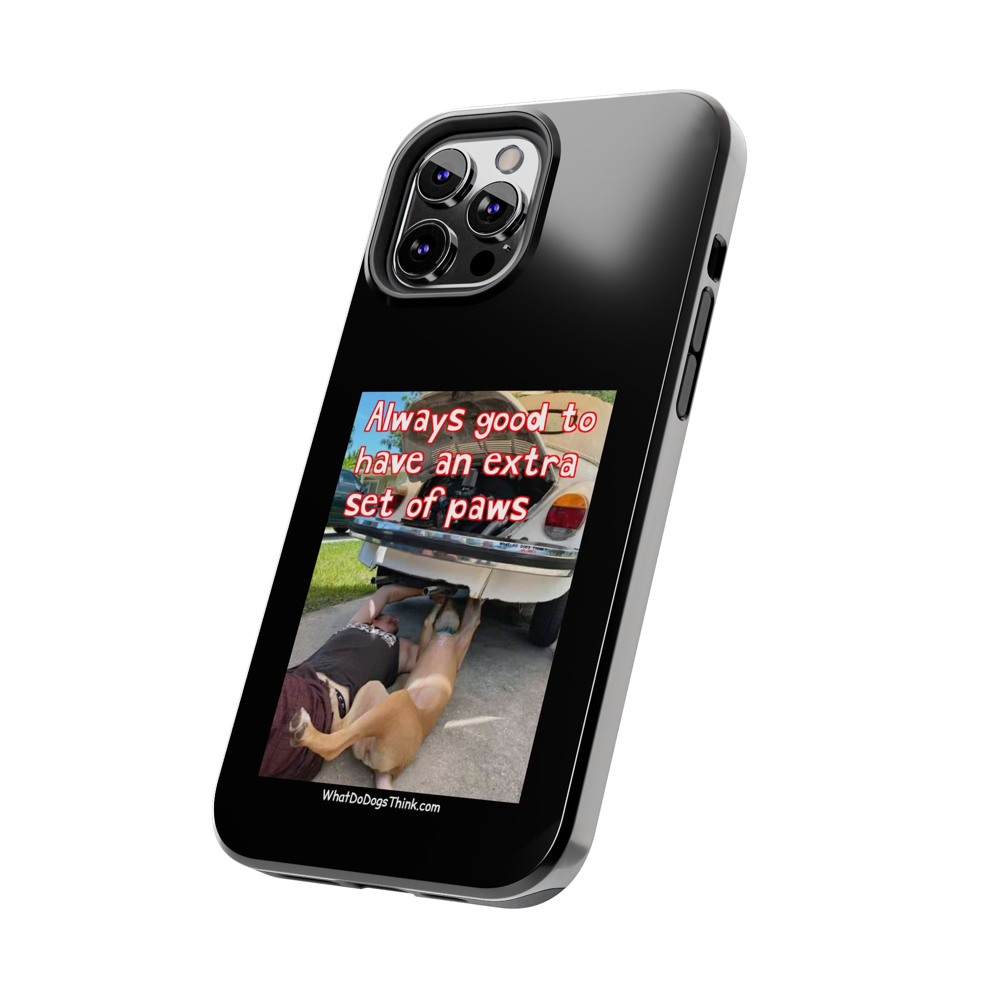 Extra Paw    Black Tough Phone Cases