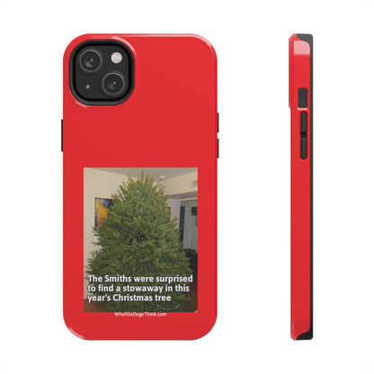 Stowaway Cat Red  Tough Phone Cases