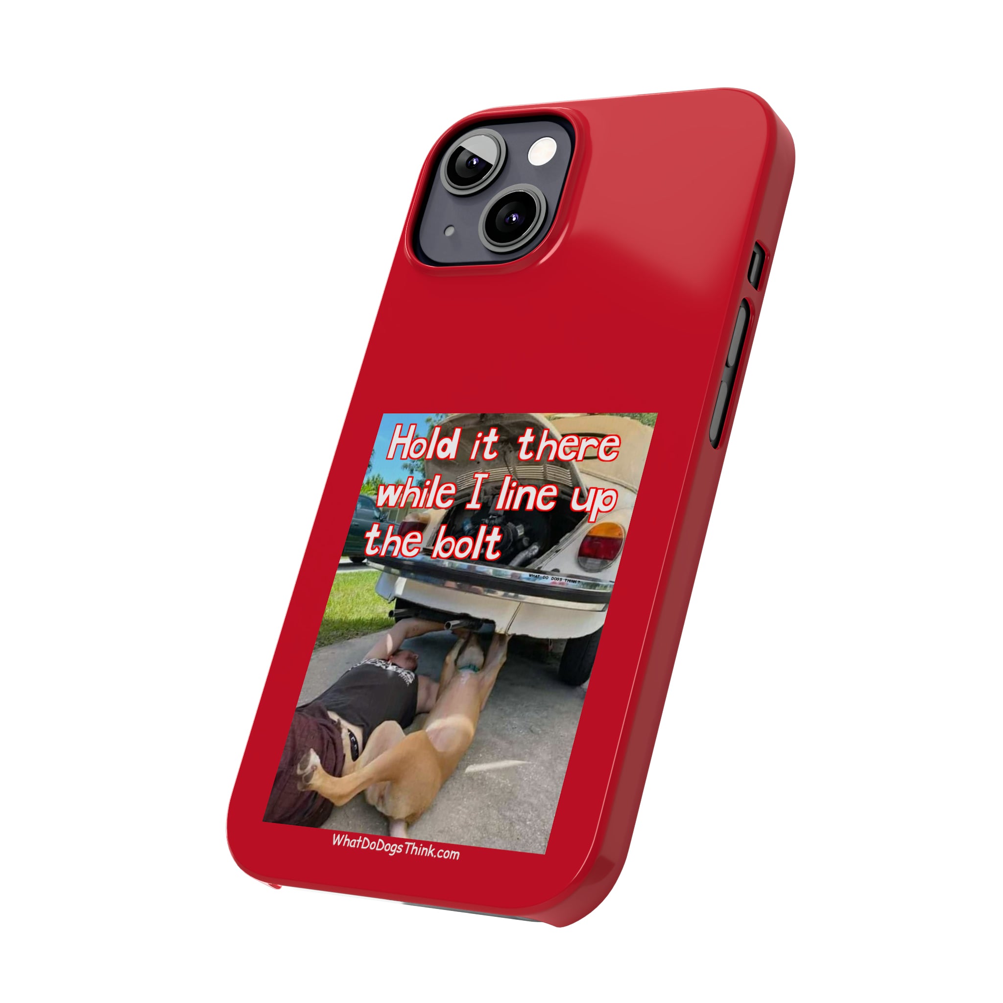 Hold It    Red Slim Phone Cases