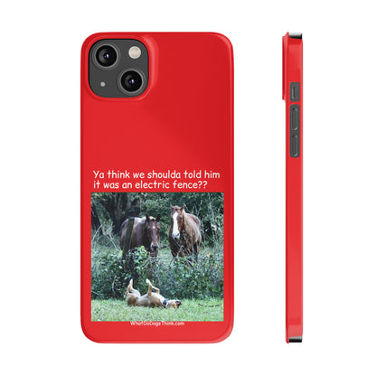 Electric Fence      Red Slim Phone Case