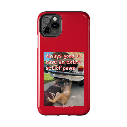 Extra Paw    Red Tough Phone Cases