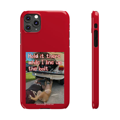 Hold It    Red Slim Phone Cases