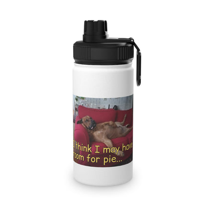 Stuffed Dog  Stainless Steel Water Bottle, Sports Lid