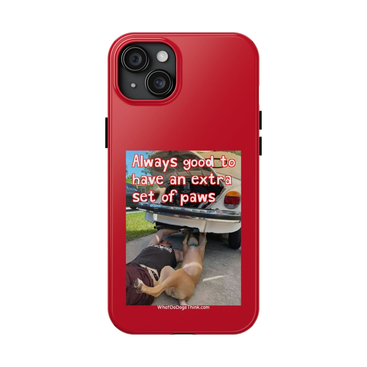 Extra Paw    Red Tough Phone Cases