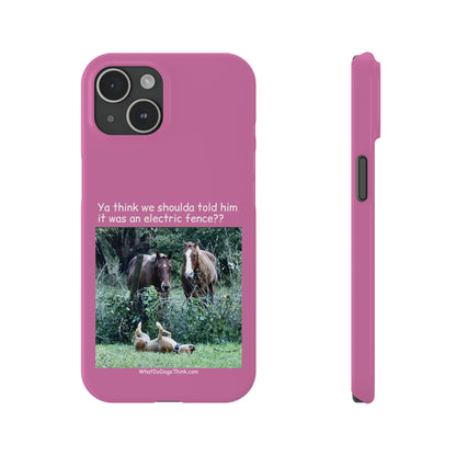 Electric Fence      Pink Slim Phone Case