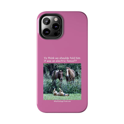 Electric Fence   Pink Tough Phone Cases