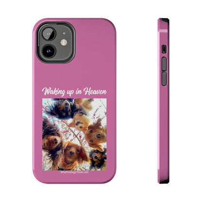 Waking Up in Heaven   Pink Tough Phone Cases