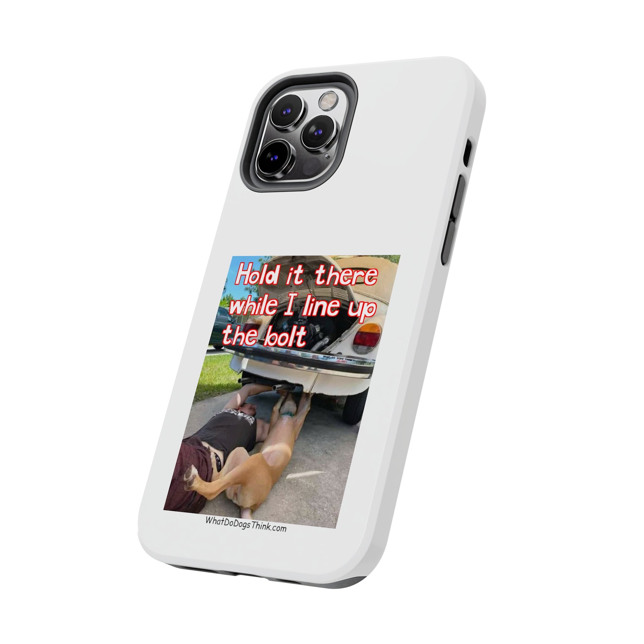 Hold it    White Tough Phone Cases