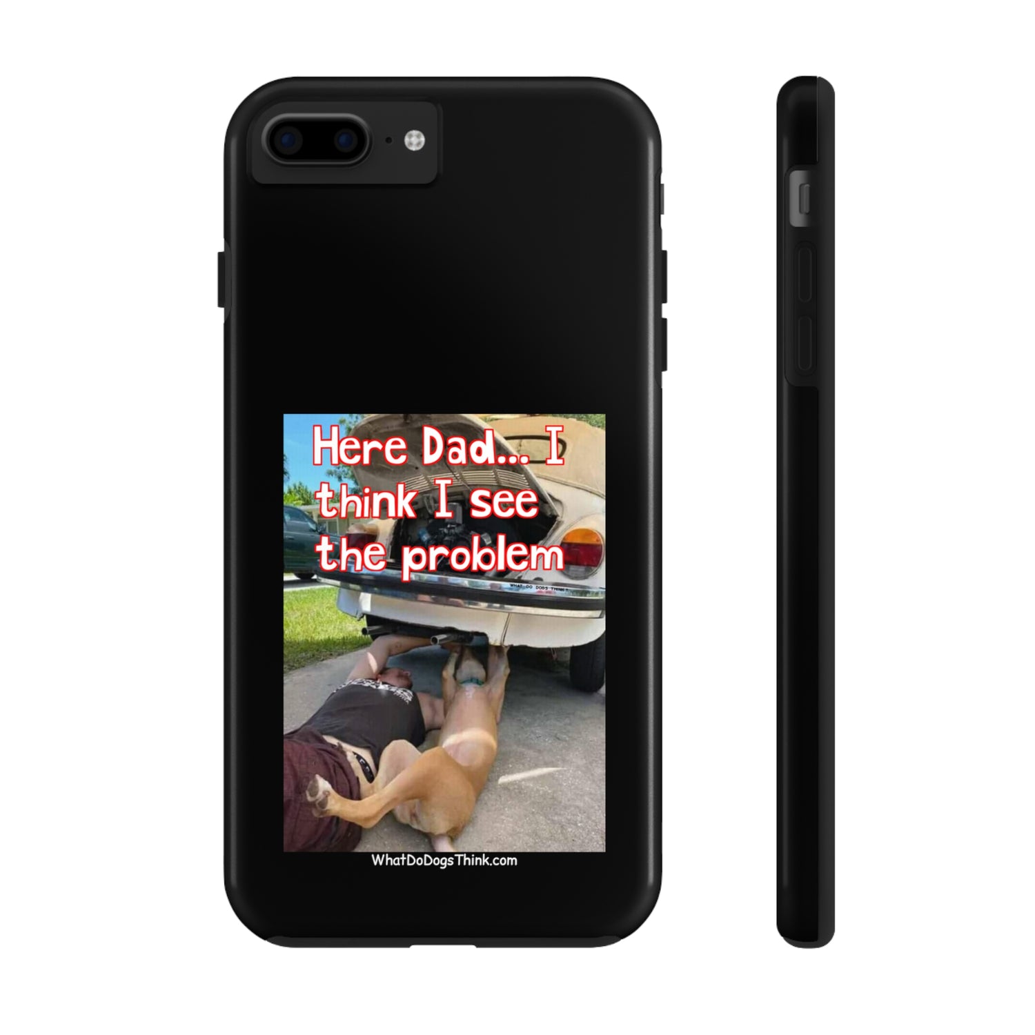 Here Dad    Black Tough Phone Cases