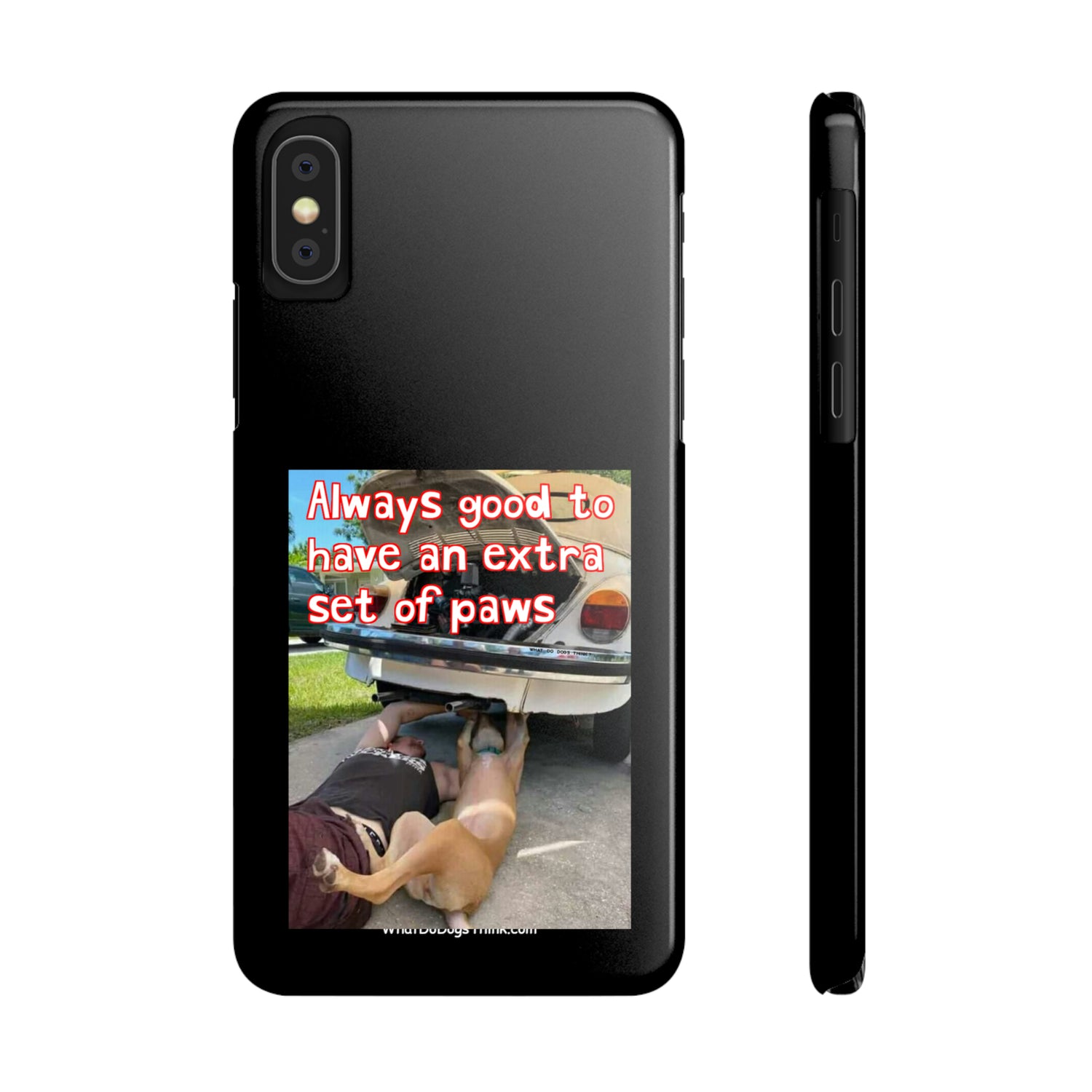 Extra Paws      Black Slim Phone Case