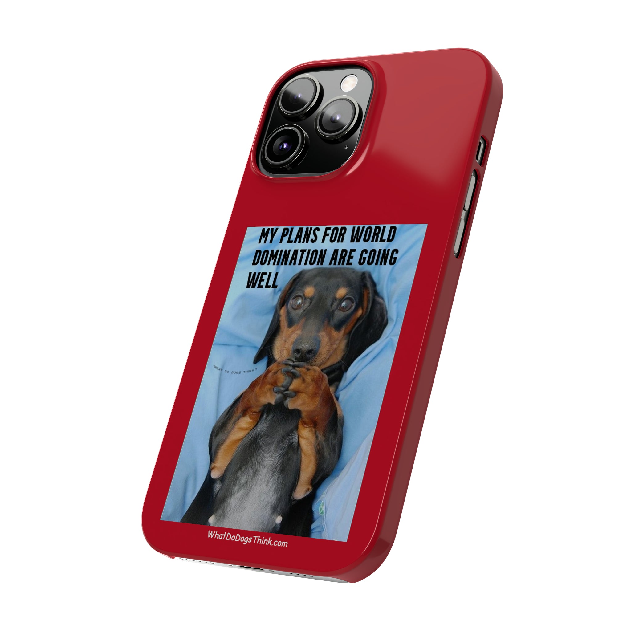 World Domination     Red Slim Phone Cases