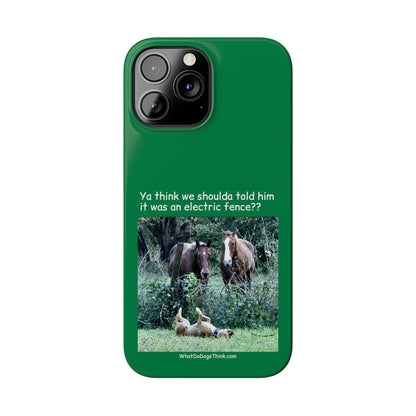 Electric Fence      Green Slim Phone Case