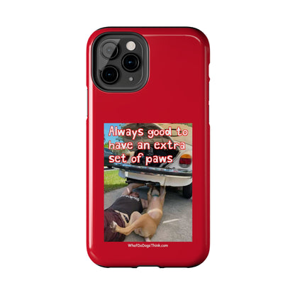 Extra Paw    Red Tough Phone Cases