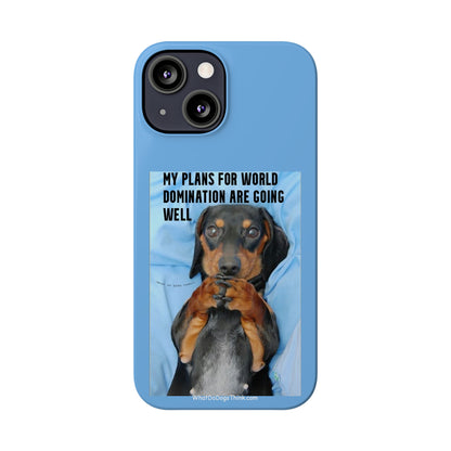 World Domination     Blue Slim Phone Cases