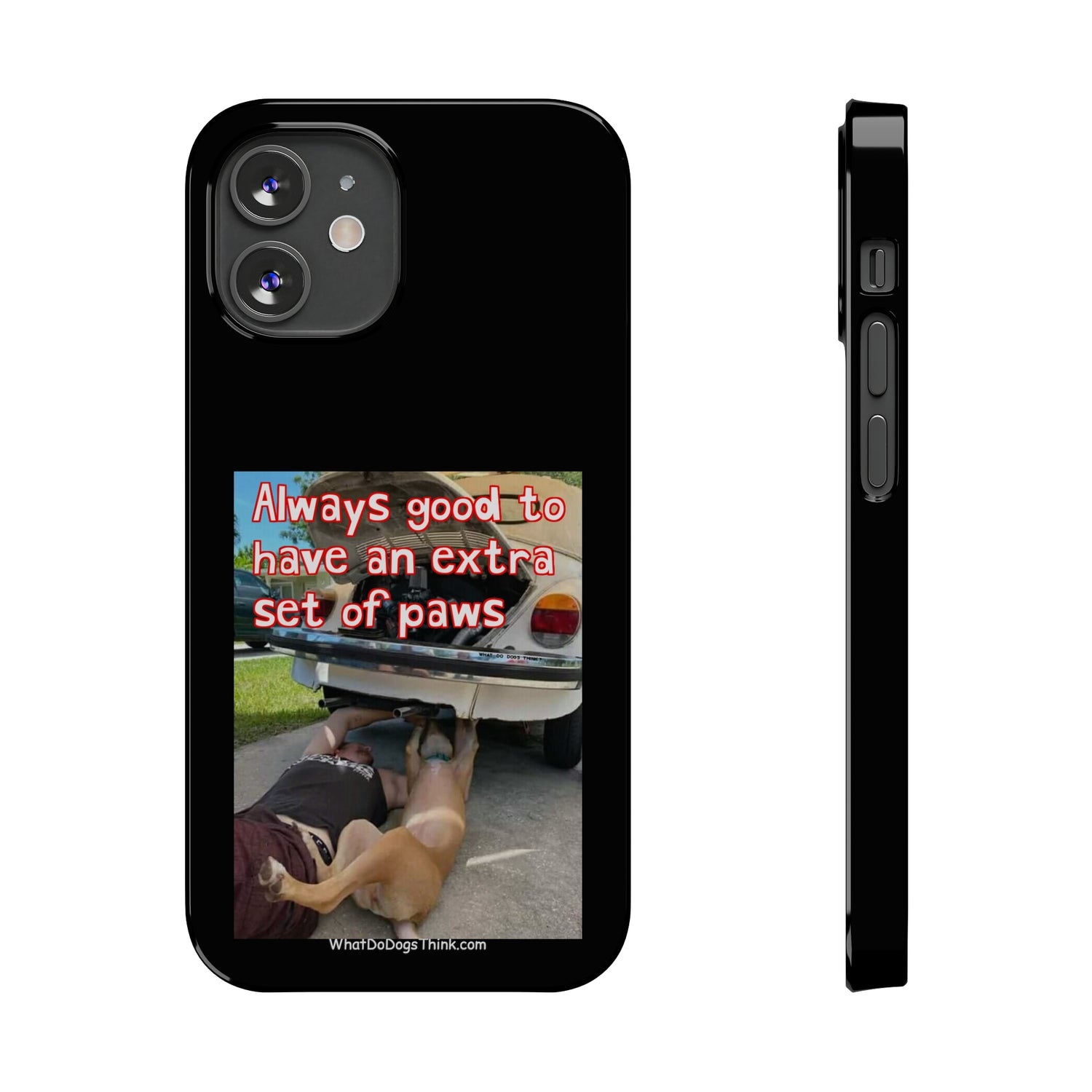 Extra Paws      Black Slim Phone Case