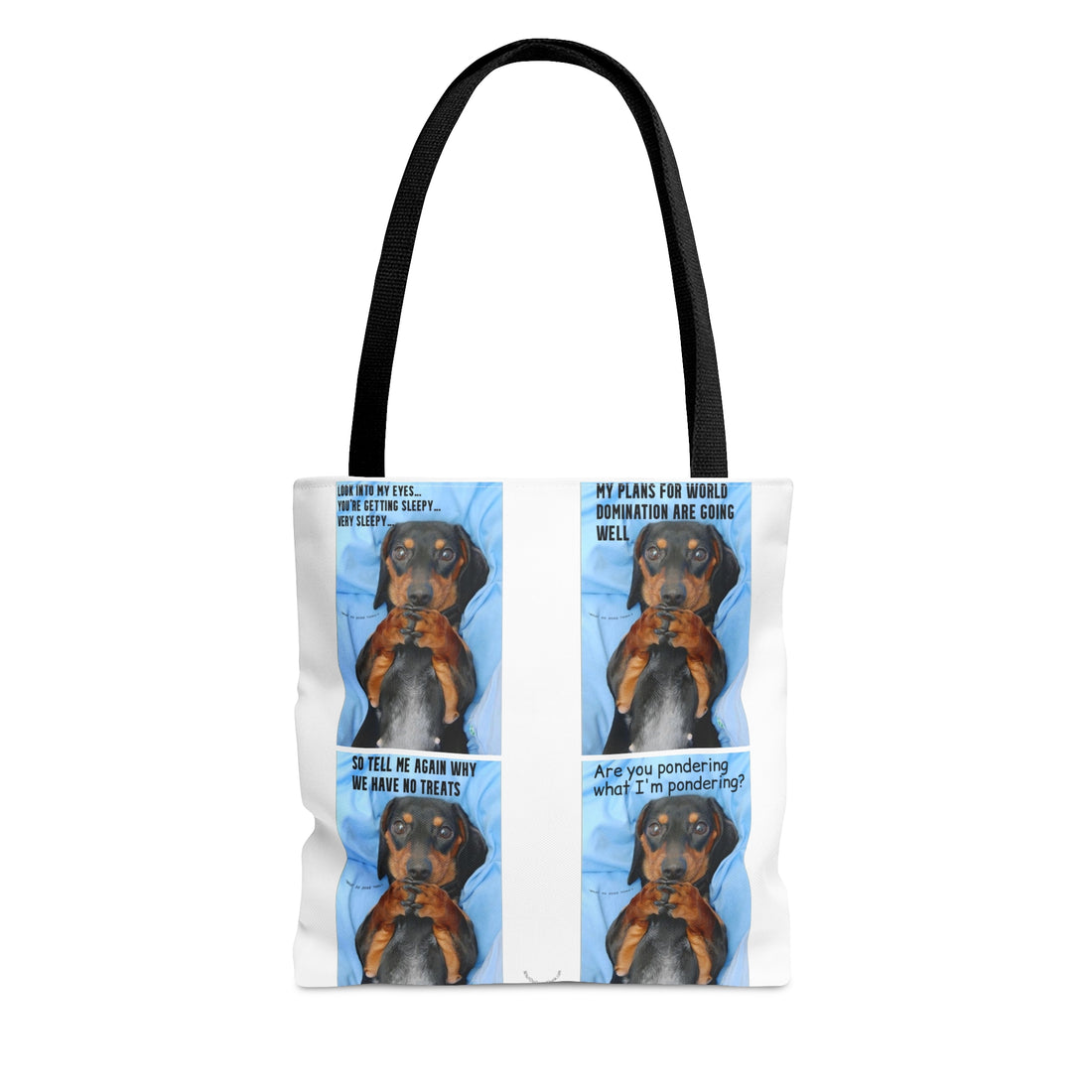 Devious Dachshund  White Premium Tote Bag