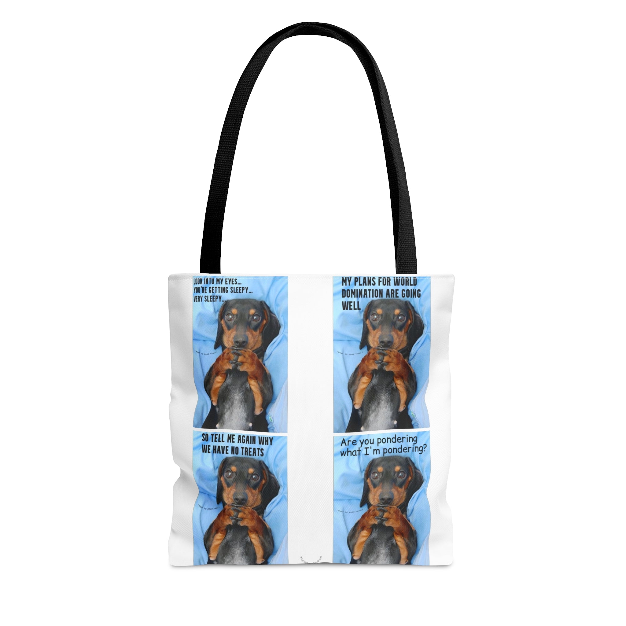 Devious Dachshund  White Premium Tote Bag