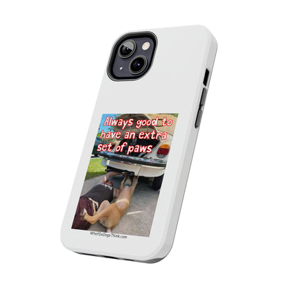 Extra Paw    White Tough Phone Cases