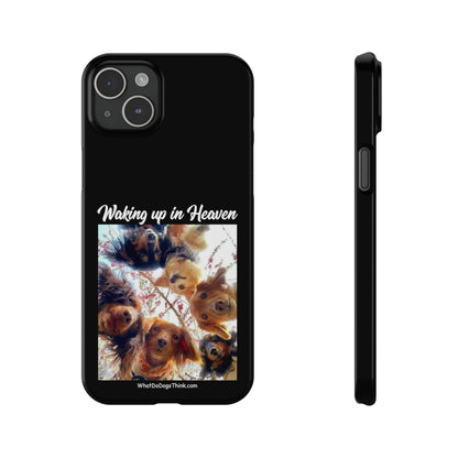 Waking Up In Heaven     Black Slim Phone Cases