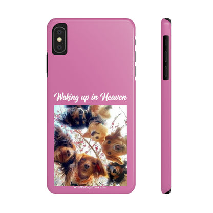 Waking Up In Heaven     Pink Slim Phone Cases