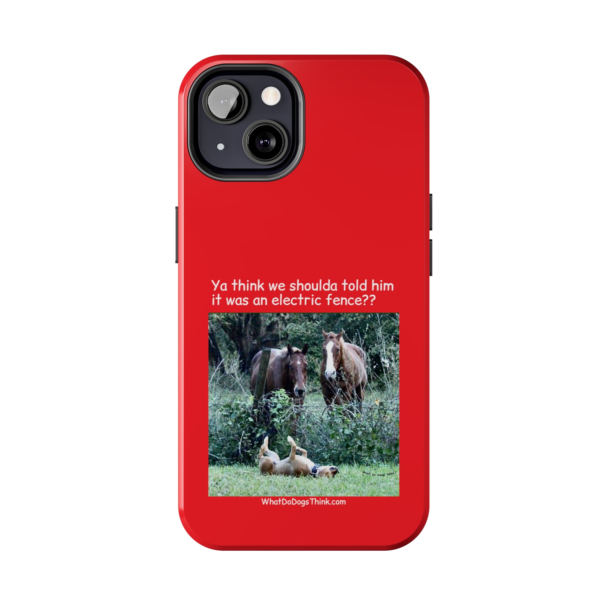 Electric Fence   Red Tough Phone Cases