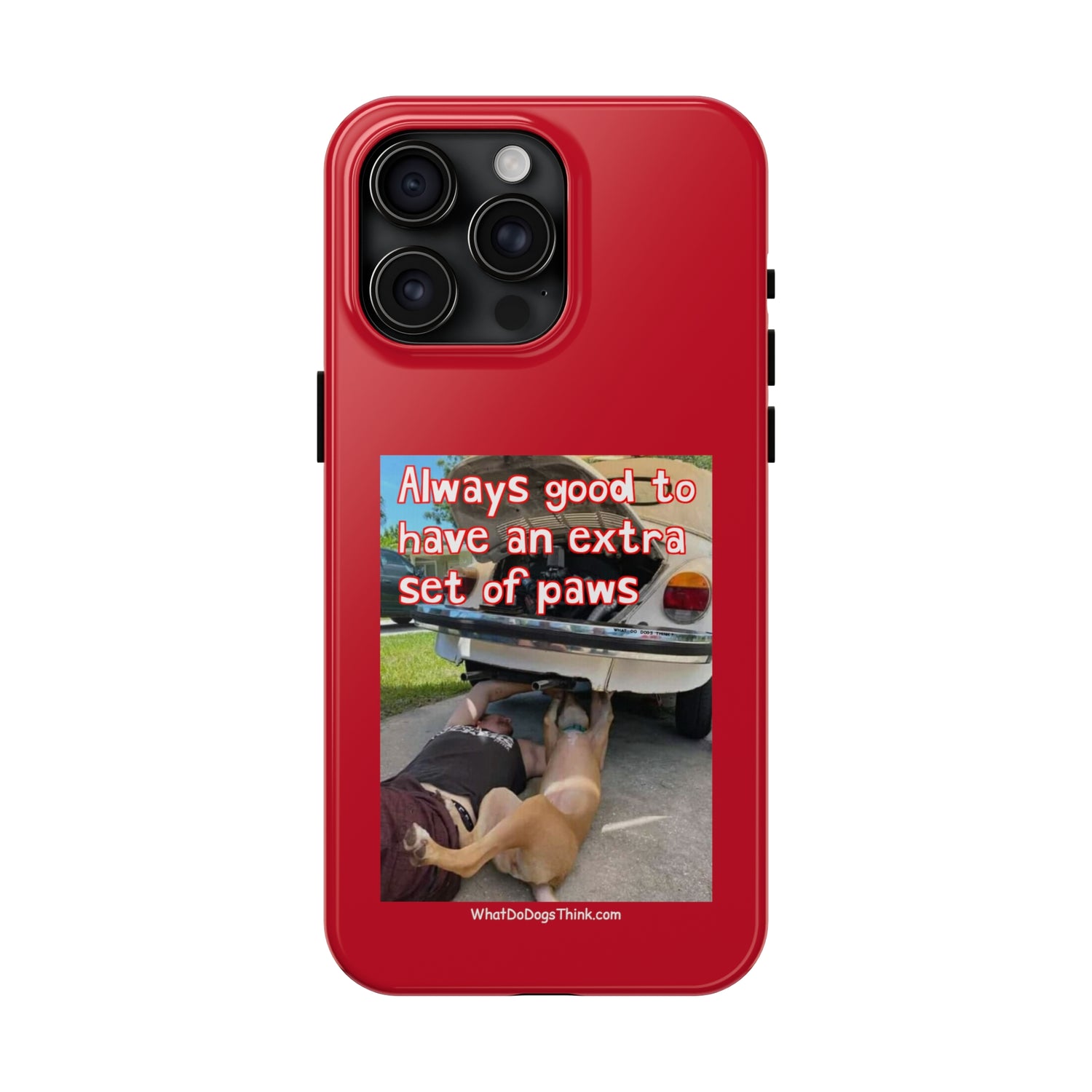 Extra Paw    Red Tough Phone Cases