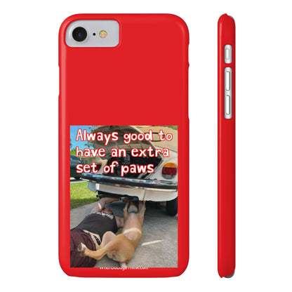 Extra Paws      Red Slim Phone Case