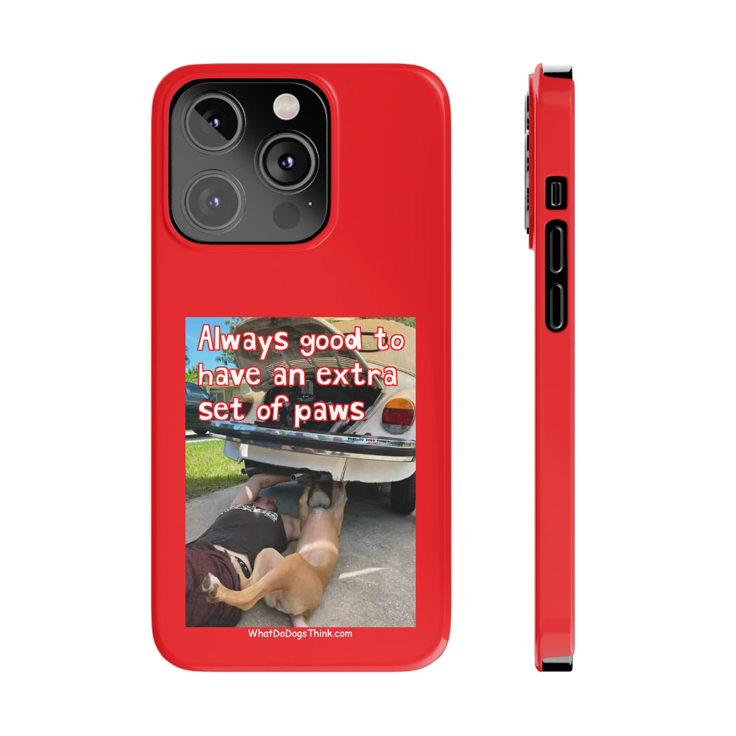 Extra Paws      Red Slim Phone Case