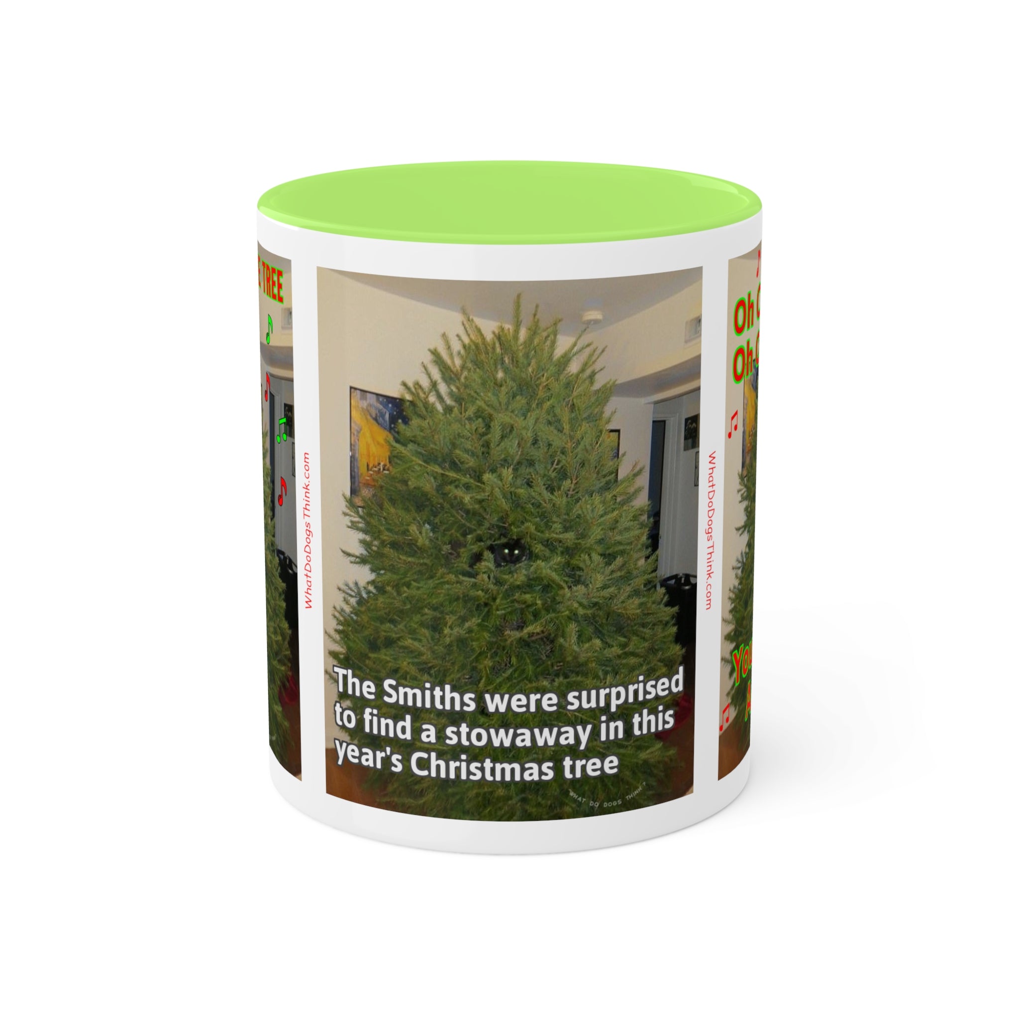 Christmas Tree Cat Mug  11oz