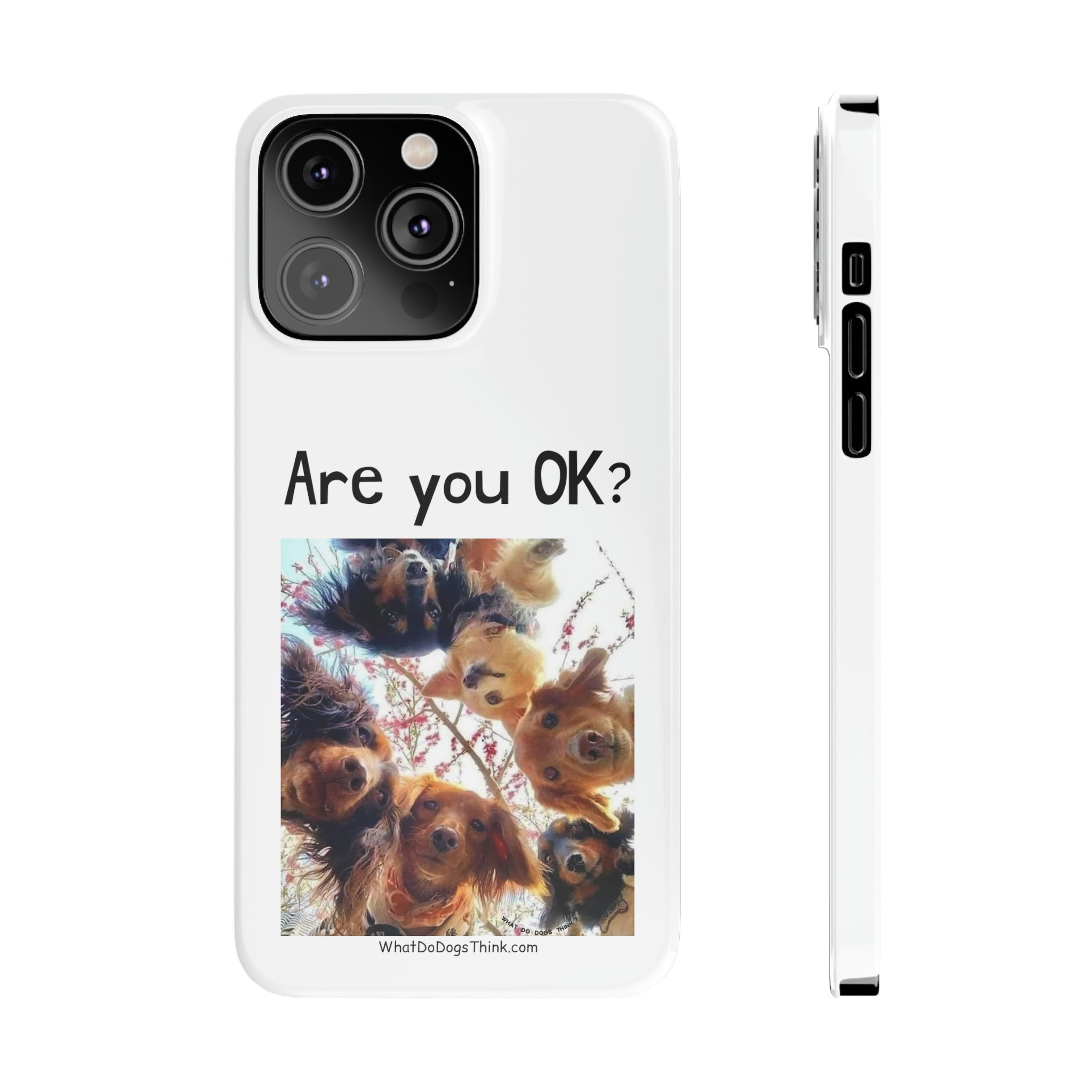 Are you OK?     White Slim Phone Cases